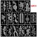 PADOUN 18-Sheet Henna Tattoo Stencils for Hands - Reusable Glitter Temporary Templates for Body, Arm, Hand - Indian Henna Sticker Kit - Buy Online on GoSupps.com