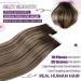 Laavoo Invisible Tape In Extensions | Real Hair Balayage #4/27/4 | Ombre Dark Brown to Caramel Blonde | 10pcs 45cm Remy Hair Extensions - Buy Online on GoSupps.com