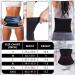Geyoga 2-Piece Waist Trimmer Set for Women - XX-Large Sweat Wrap Trainer in Blue for Bodybuilding | Adjustable and Comfortable - Buy Online on GoSupps.com