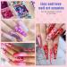 Valentine's Day Nail Glitter Seedlettes - 4 Box Set | Shiny 3D Nail Art Stickers for Face Body & DIY Decorations - Buy Online on GoSupps.com
