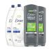 Dove Men+Care Body Wash Bundle for Soft & Nourishing Skin, Extra Fresh & Deep Moisture, Great Products That Effectively Removes Away Bacteria, White, 4 Count