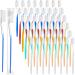 Honeydak 300 Pieces Disposable Toothbrushes Individually Wrapped Toothbrushes Medium Soft Tooth Brush Manual Travel Toothbrush Set for Adults Kids Travel Toiletries  6 Colors