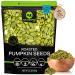 Roasted & Unsalted Pumpkin Seeds Pepitas No Shell (32oz - 2 LB) Packed Fresh in Resealable Bag - Nut Snack - Healthy Protein Food All Natural Keto Friendly Vegan Kosher Pumpkin Seeds Roasted Unsalted 2 Pound (Pack of 1)