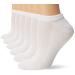 Hanes Ultimate Women's 6-Pack No-Show Socks Shoe Size: 5-9 White
