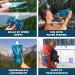 Hydramate 750ml Foldable Drinking Bottle - Reusable BPA Free Lightweight Flexible Water Bag in Petrol Blue with Carabiner Hook - Buy Online on GoSupps.com