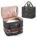 Bafaso nail polish storage nail polish organizer bag for 40 bottles (up to 15 ml) and nail dryer nail dryer bag for nails accessories and UV lamp without accessories black patent-protected