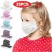 20PC Kids Lace 4 Ply Disposable_Face_Mask Breathable Elastic Earloops for Boys Girls Daliy Use - Buy Online on GoSupps.com