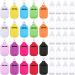 Duufin 40 Pieces Hand Sanitizer Keychain Holders Set Including 20 Pieces Hand Sanitizer Holder Bulk and 20 Pieces Empty Travel Size Bottles Colorful Patternless