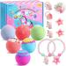 6 Organic Bath Bombs Unicorn Bath Bombs for Girls with Surprise Toy Jewelry Inside for Kids Handmade Bubble Bath Bombs Toys Gifts for 4 5 6 7 8 9 Years Old Girls Birthday Christmas