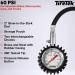 TireTek Mountain Bike Presta Tire Pressure Gauge - 60 PSI with Glow Dial, Interchangeable Valve, Storage Pouch - Buy Online on GoSupps.com