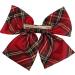 YUPs Red Butterfly Tartan Bow Knot Hair Clip - Festive Handmade Plaid Fashion Accessory for Girls and Women - Buy Online on GoSupps.com