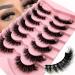 7 Pairs 3D Cat Eye False Eyelashes - Fluffy Volume Curly Reusable Faux Mink Makeup - Buy Online on GoSupps.com