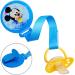 Pacifier chain/pacifier holder - with clip & fabric band - Disney - Mickey Mouse - BPA Free - Velcro - Blue Chain - Fabric - Pacifier - Toy holder/Schnul .. 1 piece - without names