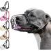 Bronzedog Pitbull dog muzzle metal mask amstaff wire basket pit bull adjustable leather straps for large dogs (graphite metal) graphite metal