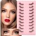 Gjinxi 10 Pairs Half Lashes Natural Looking Cat Eye Lashes Accent Eyelashes False Eyelashes 3D Fake Lashes Natural False Lashes False Eye Lashes Soft Fluffy Lashes - Buy Online on GoSupps.com