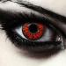 DESIGNLENSES colored red black Halloween monster costume contact lenses without prescription soft vampire colored lenses 2 pieces Red Fear"
