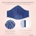 Dance Pattern Washable Makeshift Mask for Kids & Adults - 100% Cotton 2-Layer Nose Bracket & Filter Bag - Oeko-Tex Standard 100 - Dark Blue/White Dots (L) - Buy Online on GoSupps.com