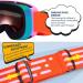 LOEO Kids Ski Goggle - Black with Red Silver Lens | Ski Goggles for Kids Youth Teens Boys and Girls 5-14 - Buy Online on GoSupps.com