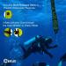 DiveSafe 6ft Delayed Surface Marker Buoy with Over Pressure Valve - High Visibility, Reflective Band, Strobe Light Holder & ABS Finger Reel - Yellow - Buy Online on GoSupps.com