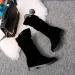 Women's Mid-Calf Cowboy Boots - Lace-up Western Style Flat Boots | Black 5.5 - Buy Online on GoSupps.com