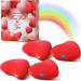 Hearts Shape Bath Bomb Gift Set 4 x 4oz Gift Idea for Women Wife Girlfriend Valentine's Day Mothers Day Gifts Colorful Bubble Bath Bomb with Moisturizing Essential Oil for Shower