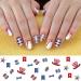 Patriotic Nail Wraps: 4th of July American Flag Independence Day Nail Art Stickers - 8 Sheets - Buy Online on GoSupps.com