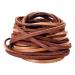 TeeLiy 3mm Flat Genuine Leather Cord, Strip Cord Braiding String Tan for Jewelry Making, Leather Shoe Lace, Arts & Crafts (Tan_3MM_5Yards) Flat Tan