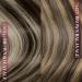 Youngsee Real Hair Extensions - Ombre Clip-In Balayage - Dark Brown to Ash Blonde - 35cm Human Hair - 120g (7 PCS) #4/18/4 - Buy Online on GoSupps.com