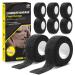 Anjocare self -adhesive bandage wrap (8 pack) breathable bandage cohesive bandage for first aid sports injuries wrist sprains protection VET for dogs (2.5cm x 4.5m) black black (2.5cm x 4.5cm)