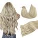 Doores seamless clip in extensions real hair ashblond highlights Platinblond 50cm 20 inch 7 pieces 110g Extensions Seamless natural real hair extension real hair clip seamless 50cm-110g #17a/60a ashblond highlights platform