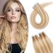SEGO TAPE Extensions real hair hair extension adhesive tape hair parts smooth 100% remy hair 20 pieces extension +10pcs free tapes honeyblond/light blond #18P613 24 "(61cm) -50g