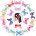 Geosar 20 pieces butterfly hair clip butterfly hair clip children small butterfly hair clip children colorful glitter hair clip girl hair butterfly women for carnival carnival