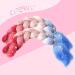 Ombre Braiding Hair - 2 Pack Kanekalon Hair Braids Extensions (Pink & Blue) | International Shipping - Buy Online on GoSupps.com