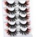 Kiromiro Fluffy Mink Wispy Colored Red Strip Lashes Pack - 2 Red - Buy Online on GoSupps.com