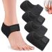 4 Pieces Heel Cushions Protectors Plantar Fasciitis Heel Pads Heel Cushion Inserts Heel Cups Adjustable Breathable Heel Support for Cracked  Dry  Achilles Heels  Heel Pain Relief (L  Black) 4 Count (Pack of 1) Black