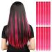 12 Pcs Hot Pink Party Highlights Clip in Hair Extensions - 22 inch Synthetic Hairpieces for Women, Kids, Girls - Buy Online on GoSupps.com