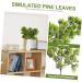ABOOFAN 25 Pcs Simulated Pine Leaves Xmas Pine Branches Party Adornment Preserved Eucalyptus Halloween Wreath Branches Faux Plant Green Pine Needles Home Goods Decor Plastic Thuja Leaf Dark Greenx5pcs mediumx5pcs - Buy Online on GoSupps.com