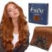 FSHINE 120 Grams Clip in Extensions Real Hair Auburn Extainsons Clips Real Hair Clip in Extensions Real Hair Auburn Extensions Soft straight Double shot hair extensions real hair 7 PCs 35cm #330 1.9 Clip #350 35cm