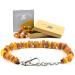 Amberpetcare amber chain for dogs and cats/amber neck band for dog and cat/amber against ticks/made of raw Baltic amber (30-35) 1 piece (1 Pack)