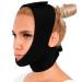 Chin Compression Garment After Liposuction Surgery, Neck Cover Strap Bandage Black Medium (Pack of 1)