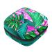 Tropical green leaves women binding storage bag menstrual bag portable menstrual cup pocket with zipper for teenagers girls women women