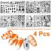 Whaline Halloween Nail Art Plates - 4 Piece Stamping Kit for DIY Manicure Designs - Buy Online on GoSupps.com