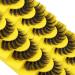 ALICE Cat Eye Lashes D Curl Russian Strip Lashes 17mm Fluffy False Eyelashes Clear Band Eyelashes Dramatic Faux Mink Lashes 8 Pairs 9 Pairs- P9 - Buy Online on GoSupps.com