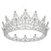 SWEETV Princess Tiara Crown for Women Girls - Crystal Bridal Hair Accessories for Wedding, Quinceanera, Prom - Silver - Buy Online on GoSupps.com