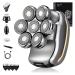 Razors Men's Electric Head Shaver Razor Rechargeable Cordless Hair Shaving Razors for Bald Man 6 in 1 Waterproof Wet Dry Beard Trimmer(6 in 1 Set)