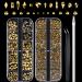 120 Pieces Multi Shapes Gold Gems Crystals and 3000 Pieces Gold Nail Rhinestones Round Flat Back Gems Diamond Stone with Rhinestone Picker Dotting Pen and Tweezer for Nail Clothes