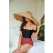 Women's Oversized Beach Straw Hat - Handmade Large Wide Brim Visor Sun Hat in Khaki - Buy Online on GoSupps.com