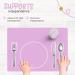 Montessori Toddler Silicone Dining Mat - Non-Slip & Easy-to-Clean Lilac Practical Life Mat for Kids House - Buy Online on GoSupps.com