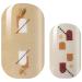 Avoa Beauty nail film - "mid century magic" brown beige white gold geometric abstract nail art design 16 thin self -adhesive long -lasting nail wraps