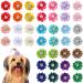 40 Pcs Flower Dogs Hair Bows with French Barrette Hair Clips Puppy Grooming Hair Accessories Dog Hair Clips Puppy Hair Bows for Small Dogs Girl Pet Cat Birthday Party Dog Hair Flower Topknot 20 Colors
